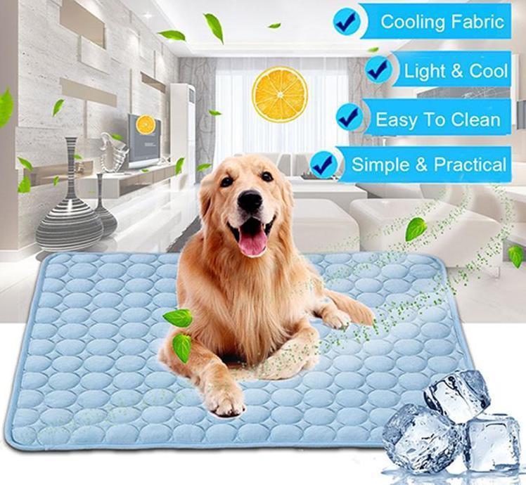 Summer Cooling Ice Silk Pet Pad – Breathable Chill Mat for Dogs & Cats (Non-Water, Heat-Resistant Design)