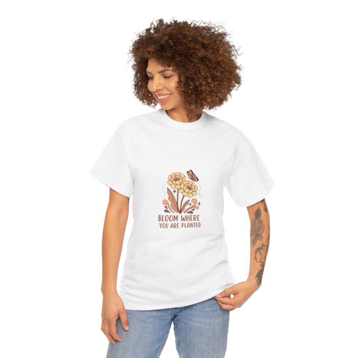 Elegant Floral Tee for Women | Soft USA Cotton Inspirational Shirt
