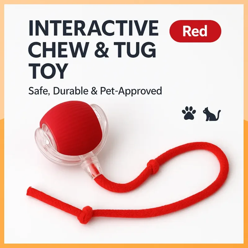 Red pet toy ball