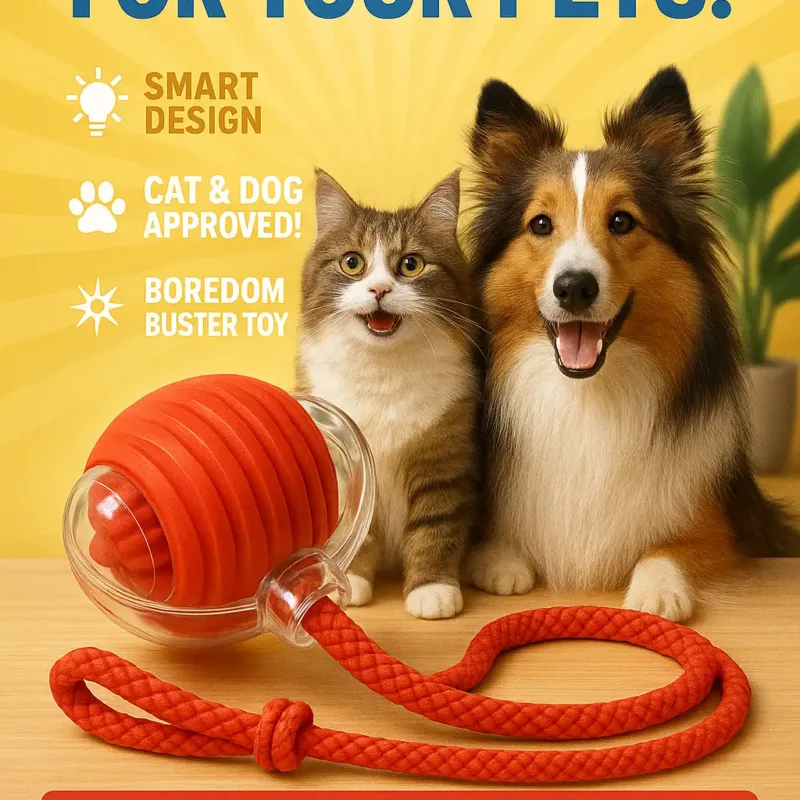 Smart Chase Interactive Pet Toy Ball for Cats & Small Dogs